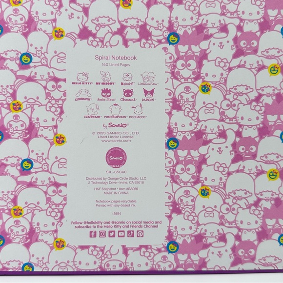 Hello Kitty and Friends Large Spiral Notebook (HKF Snapshot) - Picture 6 of 8